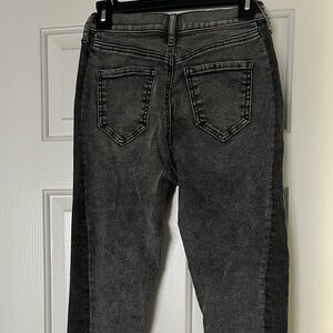 Express Two Tone Black Boyfriend Jeans